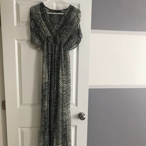 Black & White Sheer Maxi Dress